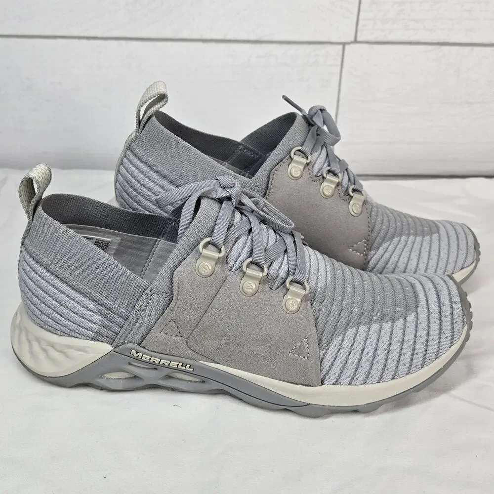 Merrell Range AC+ Sneakers Gray Womens Size 9.5 Knit Trail Comfort J97776